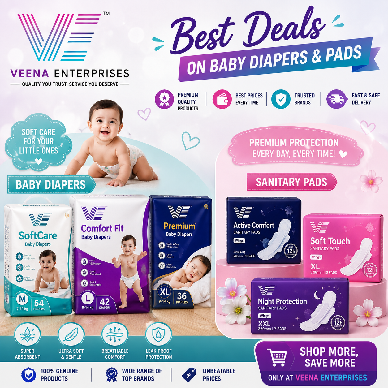 Diapers and pads