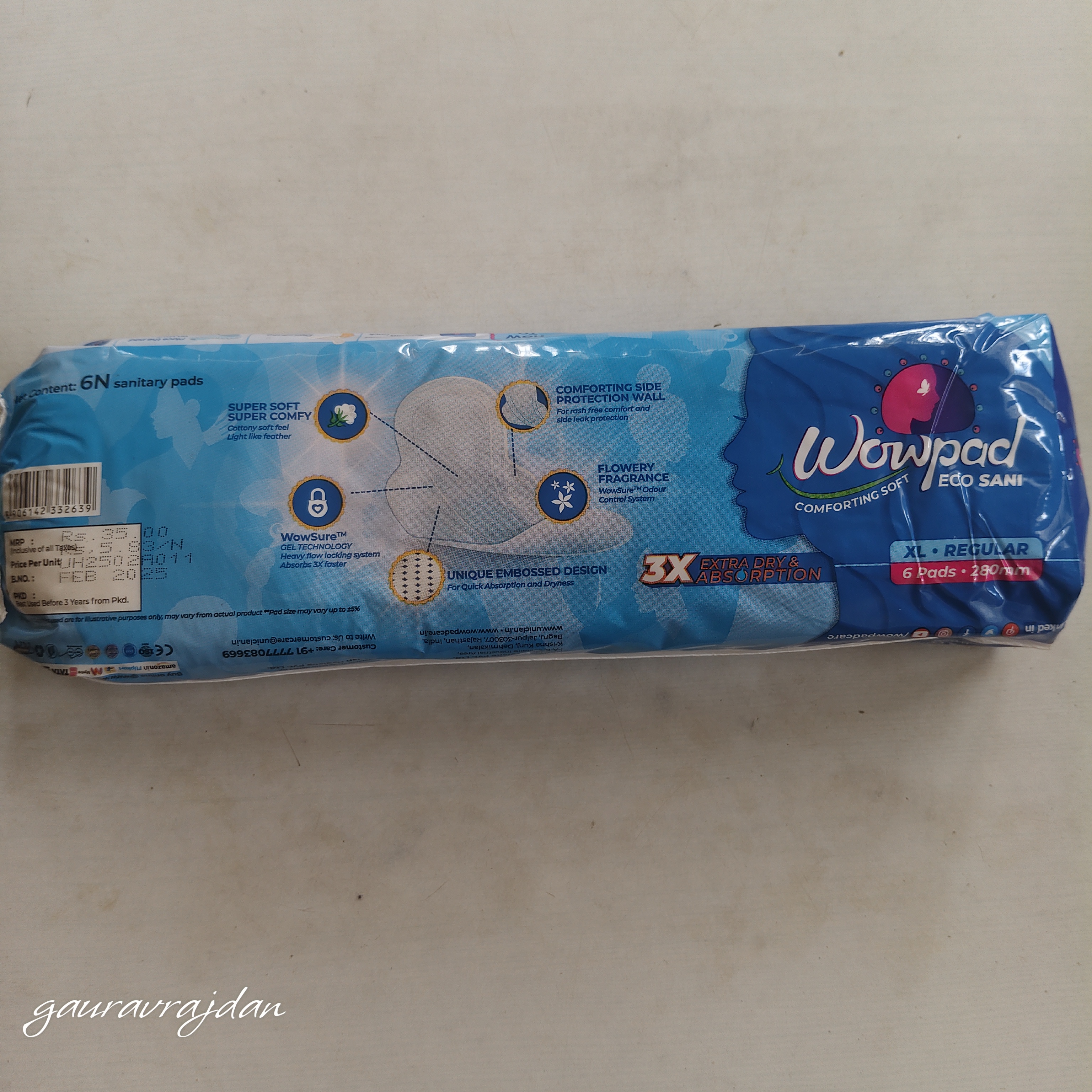 Wowpads XL6 280mm Pack of 1
