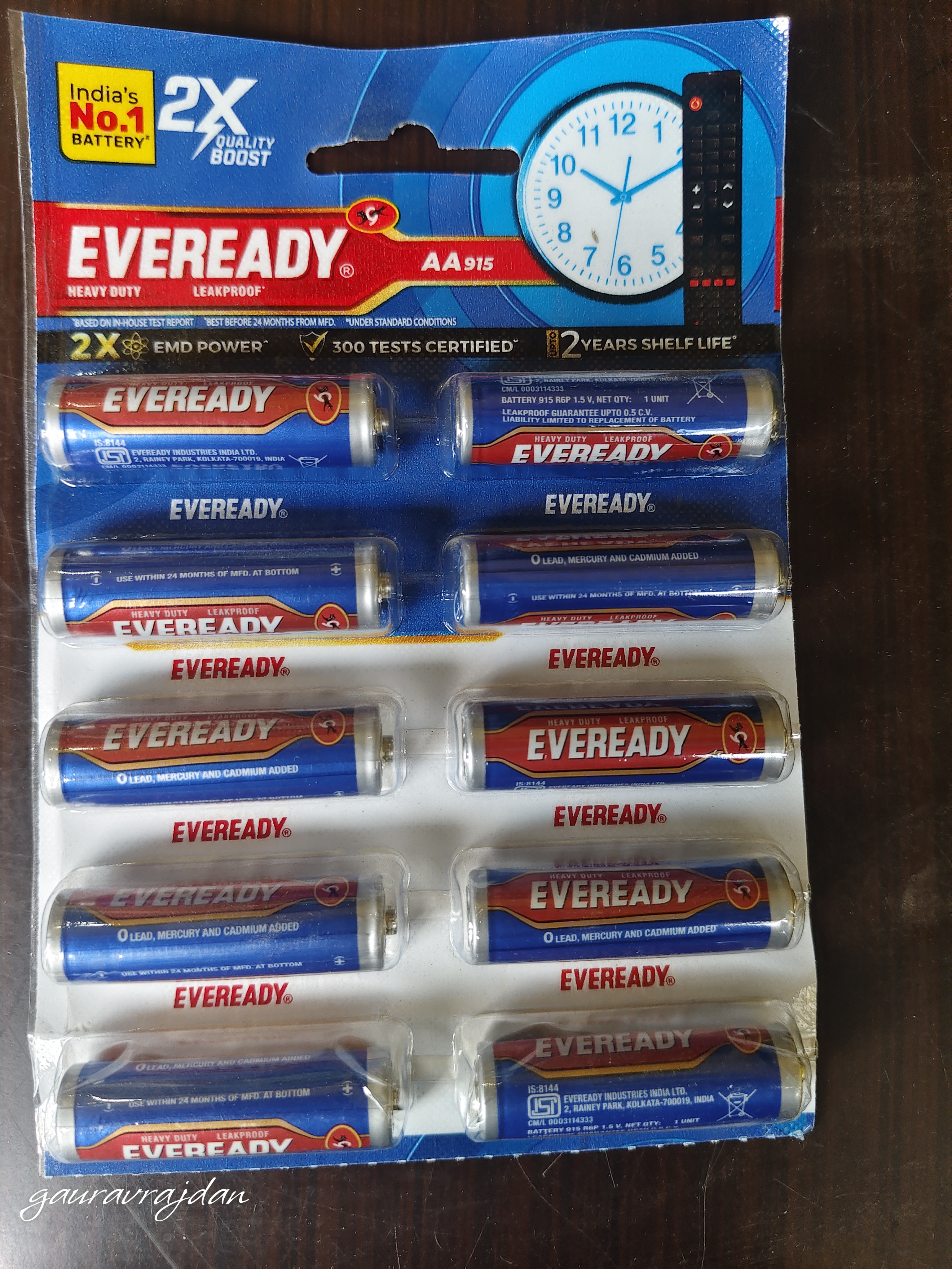 915 AA BLUE BATTERY pack of 10