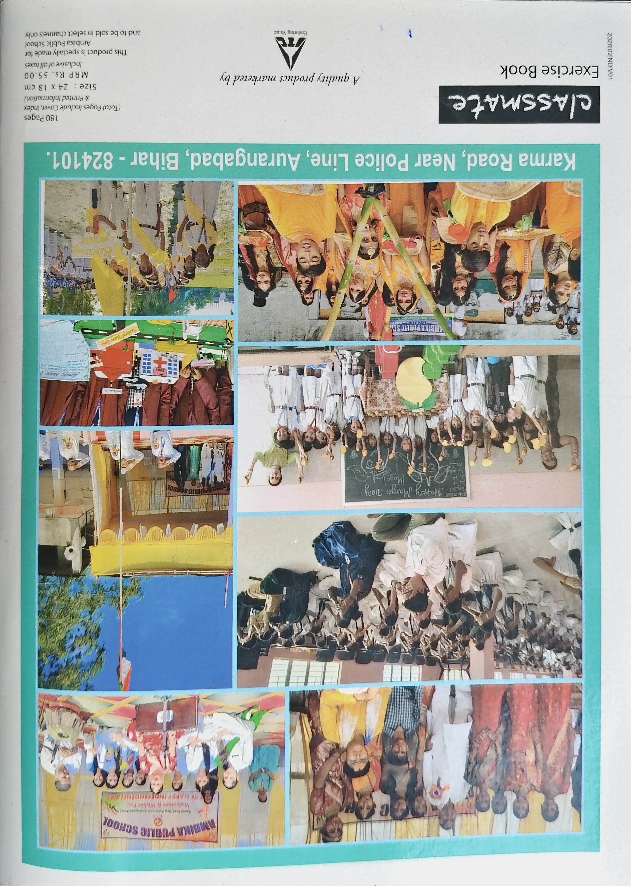 CLASSMATE JUMBO NOTEBOOK 180PAGES PACK OF 8